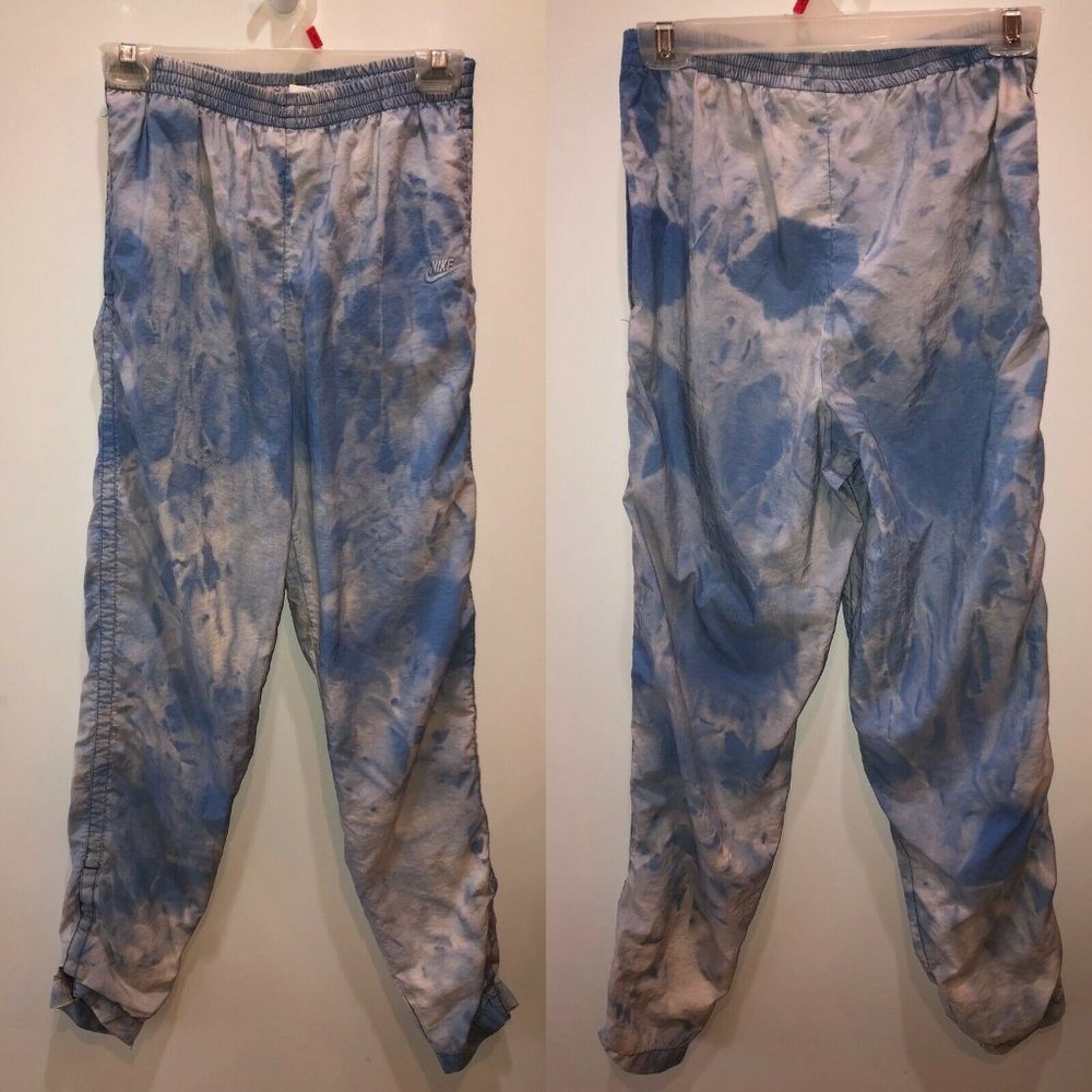 Nike Blue Marbled Tie Dye Elastic Waist Pants